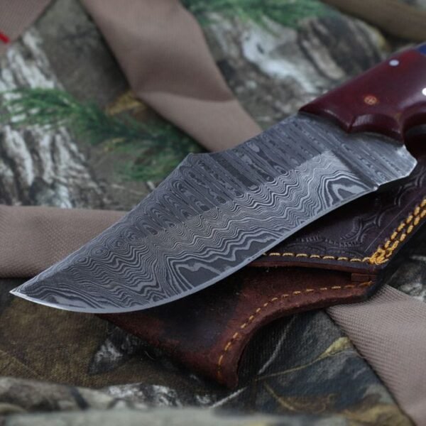 Primary (E-commerce Focus): Custom Handmade Damascus Steel Hunting Tracker Knife | Wood Handle & Leather Sheath  Alternative (Outdoor/Craft Focus): Handcrafted Damascus Steel Fixed Blade Skinner Knife | Tactical Bushcraft Knife with Sheath