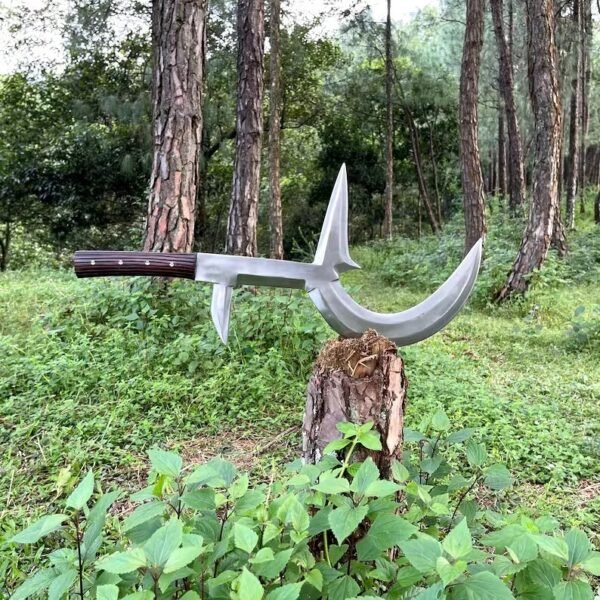 Handmade African Mambele Sickle Sword | Forged Tribal Throwing Knife