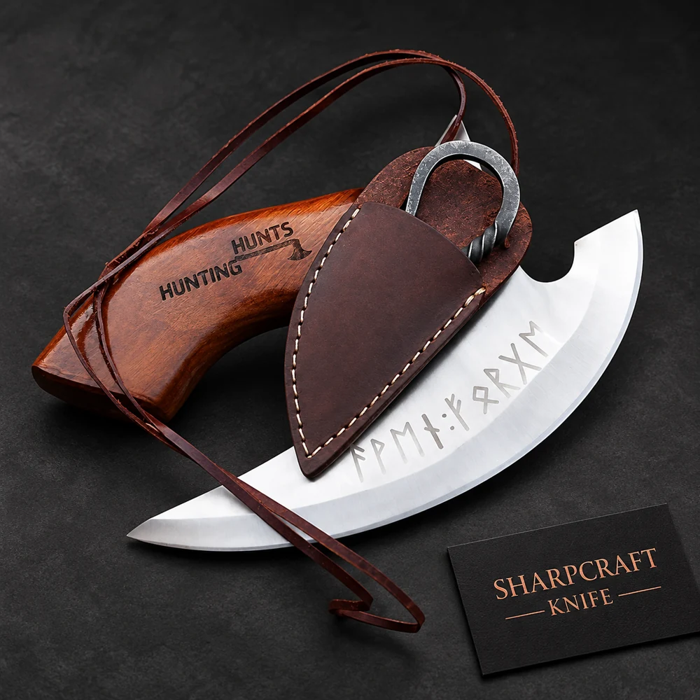 Crescent Pizza Cutter with Brown Cover — product view 1