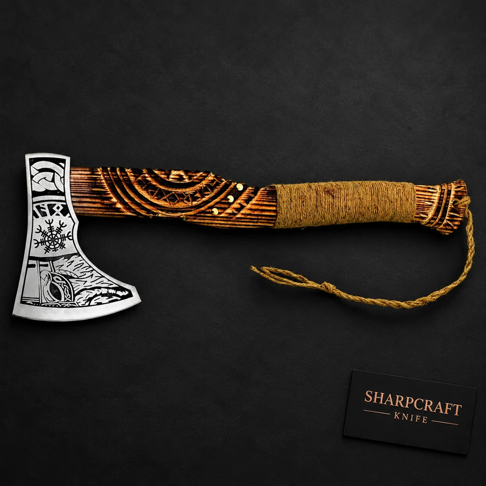 Decorated Axe with Wrapped Handle — product view 1
