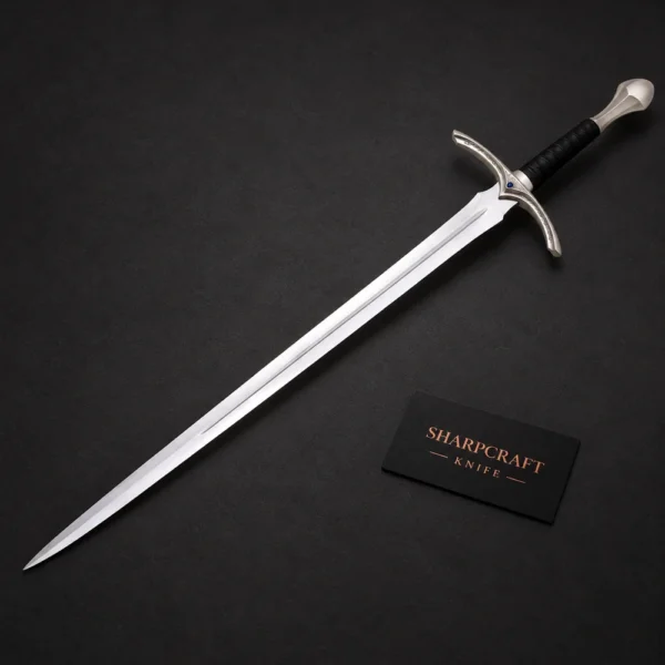 Decorative Curved Guard Sword with Dark Grip — branded product view 1