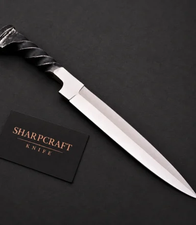 Twisted Handle Long Pointed Knife — branded product view 1