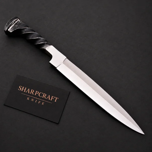Twisted Handle Long Pointed Knife — branded product view 1