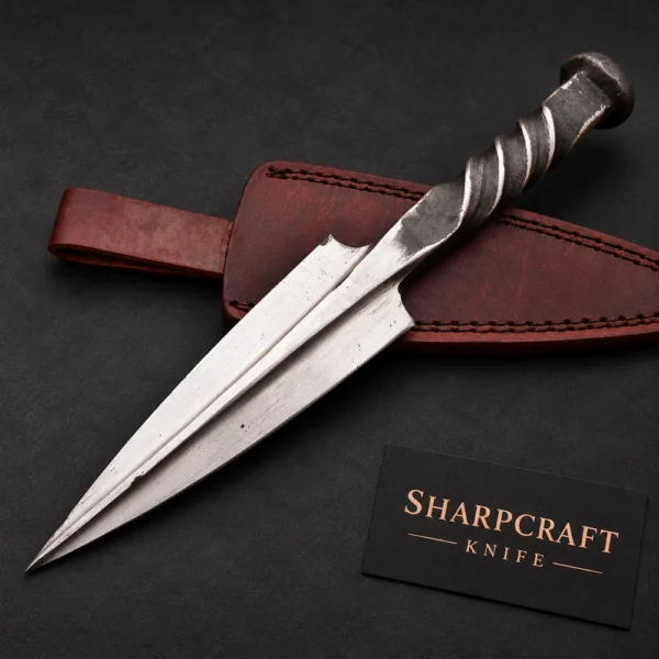 Twisted Handle Spear Point Knife — product view 1