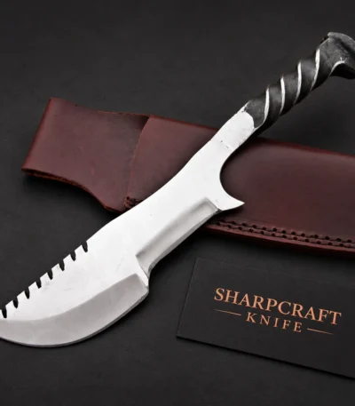 Twisted Handle Tracker Style Knife — branded product view 1